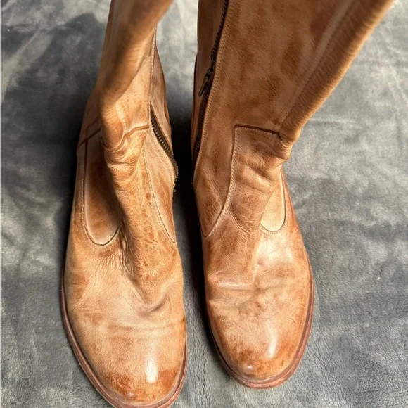 RARE Bed Stu Roan Lace Up Leather Knee-High Boots - Picture 7 of 7